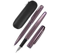 Online set d'écriture Eleganza│ ensemble de stylo-plume & stylo-bille & étui en cuir │plume iridium M │ réchargeable │ coffret cadeau │ couleur bordeaux