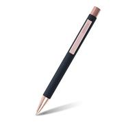 Online Soft Metal stylo à bille stylo-bille rétractable en aluminium avec surface soft-touch recharge remplaçable encre bleue cadeau parfait I couleur: noir rose