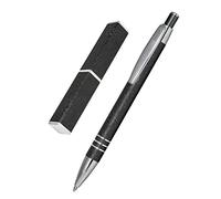 Online stylo à bille graphite │ stylo-bille en métal │ stylo à bille rétractable en aluminium │ recharge remplaçable │ encre noire │ étui exclusif, cadeau parfait, couleur noir