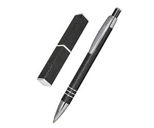 Online stylo à bille graphite │ stylo-bille en métal │ stylo à bille rétractable en aluminium │ recharge remplaçable │ encre noire │ étui exclusif, cadeau parfait, couleur noir