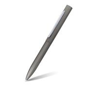 Online stylo à bille OCTOPEN gris I stylo bille à mécanisme tournant en aluminium I forme octogonale I recharge internationale de grande capacité I écriture bleue, indélébile I 1 pièce (paquet de 1)