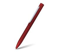 Online stylo à bille OCTOPEN rouge I stylo bille à mécanisme tournant en aluminium I forme octogonale I recharge internationale de grande capacité I écriture bleue, indélébile I 1 pièce (paquet de 1)