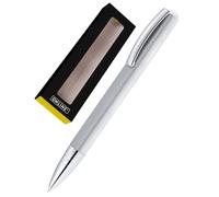 Online Stylo à bille Vision Argent, stylo rétractable en aluminium, avec recharge internationale medium, encre noire indélébile, mine rechargeable, en coffret cadeau