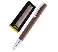 Online Stylo à bille Vision Cognac, stylo rétractable en aluminium, avec recharge internationale medium, encre noire indélébile, mine rechargeable, en coffret cadeau