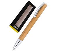 ONLINE Stylo à bille Vision Nature Maple - Élégant stylo à bille rotatif en bois et métal - Dans une jolie boîte cadeau - Avec recharge internationale de grande capacité - Épaisseur de trait M