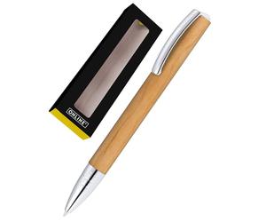 Online Stylo à bille Vision Nature Maple I Élégant stylo à bille rotatif en bois et métal I Dans une jolie boîte cadeau I Avec recharge internationale de grande capacité I Épaisseur de trait M