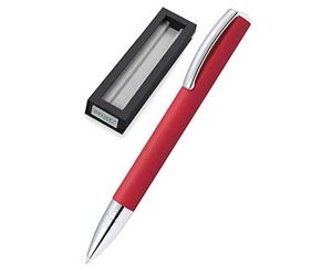 Online Stylo à bille Vision Rouge, stylo rétractable en aluminium, avec recharge internationale medium, encre noire indélébile, mine rechargeable, en coffret cadeau