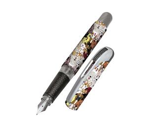 Online Stylo à encre College Chiens│ stylo plume ergonomique pour l'école │ plume moyenne, zone de préhension toucher soft │ pour cartouches d'encre standard │ rechargeable │idéal pour enfants