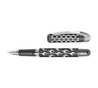 ONLINE Stylo à encre College Goal pour gauchers│ stylo plume ergonomique pour l'école │ plume moyenne, partie soft grip │ pour cartouches d'encre standard │ rechargeable │idéal pour enfants