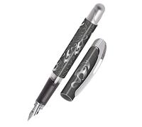 Online Stylo à encre College Silver Phoenix│ stylo plume ergonomique pour l'école │ plume moyenne, partie soft grip │ pour cartouches d'encre standard │ rechargeable │idéal pour enfants