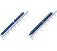 Online stylo bille Mini Portemonnaie Bleu, rétractable, recharge standard D1 bleu, indélébile, petit stylo à bille - seulement 8 cm (Lot de 2)