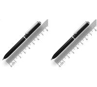 Online stylo bille Mini Portemonnaie Noir, rétractable, recharge standard D1 bleu, indélébile, petit stylo à bille - seulement 8 cm