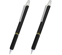 Online stylo gel effaçable magiXX Noir | Stylo à encre gel thermosensible effaçable bleue | stylo roller rechargeable avec gomme | pointe moyenne | idéal pour apprendre à écrire, école (Lot de 2)