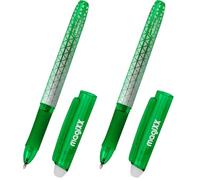 Online stylo gel effaçable magiXX Vert| Stylo à encre gel thermosensible effaçable verte| stylo roller rechargeable avec gomme | pointe moyenne | idéal pour apprendre à écrire, école (Lot de 2)