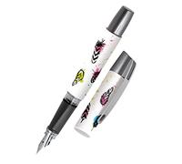 Online Stylo plume ergonomique pour l'école - Campus Coloured Feather - plume iridium M (moyenne) robuste, utilise des cartouches d'encre standard, rechargeable, pour filles/garçons/adultes