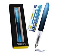 Online stylo plume magiXX Deep Ocean| 4 x cartouches magiXX (encre bleue) inclus pour écrire, effaçer et corriger en un seul geste| cadeau pour l' école et l' université