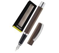 Online Stylo plume Vision Cognac, stylo en aluminium, plume en iridium medium, convient aux cartouches d'encre standard et aux convertisseurs, rechargeable, en boîte cadeau