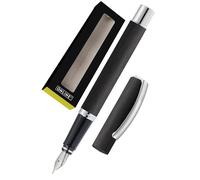 Online Stylo plume Vision Noir, stylo en aluminium, plume en iridium medium, convient aux cartouches d'encre standard et aux convertisseurs, rechargeable, en boîte cadeau
