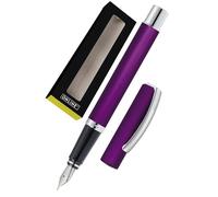 Online Stylo plume Vision Purple, stylo en aluminium, plume en iridium medium, convient aux cartouches d'encre standard et aux convertisseurs, rechargeable, en boîte cadeau