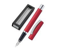 Online Stylo plume Vision Rouge, stylo en aluminium, plume en iridium medium, convient aux cartouches d'encre standard et aux convertisseurs, rechargeable, en boîte cadeau