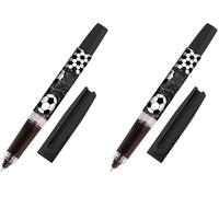Online Stylo roller à cartouche d'encre Bachelor Design football, pour droitiers et gauchers, poignée ergonomique, roller, cartouches d'encre standard, y compris cartouche combi bleue (Lot de 2)