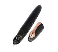 Online stylo roller ergonomique Air Noir Rose │ pour l'école et le lycée │ poignée souple pour gauchers et droitiers │ cartouches d'encre standard, rechargeables, couleur bleue │ stylos pour étudiants