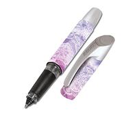 Online stylo roller ergonomique Indian Dream │ pour l'école et le lycée │ poignée souple pour gauchers et droitiers │ cartouches d'encre standard, rechargeables, couleur bleue │ stylos pour étudiants