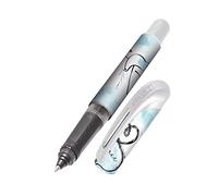 Online stylo roller ergonomique Liberté │ pour l'école et le lycée │ poignée souple pour gauchers et droitiers │ cartouches d'encre standard, rechargeables, couleur bleue │ stylos pour étudiants