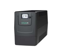 ONLINE USV-Systeme YUNTO Smile 600 : Onduleur Interactif 0.6kVA/360W, 2 Prises CA, Batterie 12V 7Ah, Ecran LCD, Format Tour