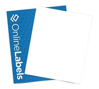 OnlineLabels OL177WX OnlineLabels OL177WX Lot de 100 feuilles de papier autocollant, blanc mat, 21,6 x 27,9 cm, fonctionne avec les imprimantes à jet d'encre et laser, compatible avec les machines de