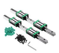 ONLISUM HGR20 Lot de 2 rails linéaires 200 mm avec 4 blocs de coussin de roulement HGH20CA 20 mm pour imprimante 3D DIY et fraiseuses CNC
