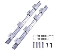 ONLISUM Kit de rails linéaires SBR20-2500 mm avec 2 pièces SBR20 1500 mm + 2 barres ondulées SBR20 de 1000 mm et 8 roulements carrés SBR20UU pour machines CNC et imprimantes 3D (épissure)