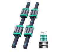 ONLISUM Lot de 2 guides linéaires HGR20-300 mm avec 4 chariots carrés HGH20CA, kit de guidage linéaire convient pour imprimantes 3D, machines-outils CNC, appareils électriques, appareils médicaux