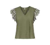 Onllou Life EMB S/S Frill Top WVN, Kalamata., XL