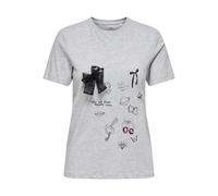 Onlnita Life Reg S/S Bow Top Box JRS, Gris Clair chiné, XL