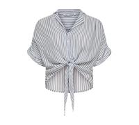 Onlpaula Life S/S Tie T-Shirt WVN Noos, Cloud Dancer, S