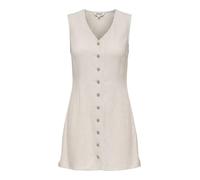 ONLY Short Dress Onlsiesta Linen Blend SL Robe Courte PNT, Beige Clair, L Femmes