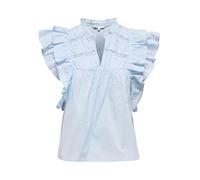 Onlsunny Capsl Frill Top WVN Noos, Bleu Ciel, L