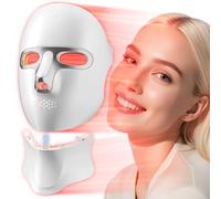 ONLUKY Masque de thérapie par lumière rouge pour le visage - Masque de luminothérapie à DEL sans fil avec 7 couleurs, rechargeable par USB-C, infrarouge et proche infrarouge pour les soins de la peau