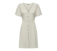 Onlvita Life Linen S/S WVN Robe Courte, Pumice Stone, S