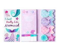 Onlvmyur Lot de 440 Feuilles de Notes Adhésives Motif de Sirène Bloc de Notes Autocollantes Drôles Écrivable Adhésifs Cadeaux pour pour Bureau Maison Ecole Réunion (Sirène)