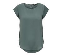 Only Blouse femme TOPVIB manches courtes col rond uni été Vert Taille 38