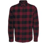 ONLY and SONS Gudmund LS Checked Shirt Homme Chemise manches longues noir/rouge XS