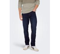 Only And Sons Men's Mat Tapered Jeans Denim bleu foncé 30W R Male
