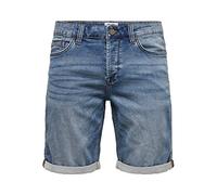 Short en Jean - Only And Sons - Casual - Bleu Denim - 72% Coton - Homme