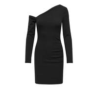 ONLY Assymetric Dress Onlvilla Robe asymétrique L/S CS JRS, Noir, M Femmes