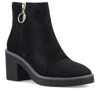 ONLY Babette Bottines à talons en polyuréthane pour femme Noir/doré, Noir , 39 EU