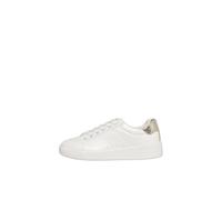 Only Baskets pour Femme en Cuir synthétique, Détails Blancs W Or, 40 EU