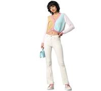 Only - Blush - Jean Évasé - Écru-Blanc Blanc