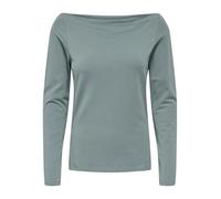 ONLY Boatneck Top Onlkiss Life Ls T-Shirt à col Bateau CC JRS Noos, Baume Green, M Femmes